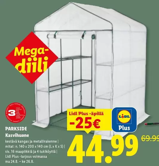 PARKSIDE Kasvihuone