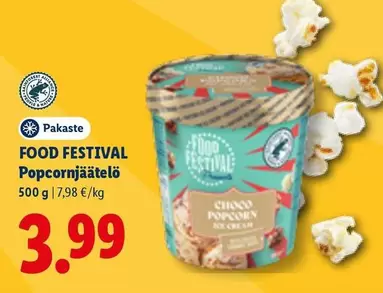 FOOD FESTIVAL Popcornjäätelö