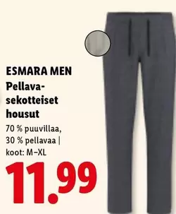 Pellava-sekotteiset housut