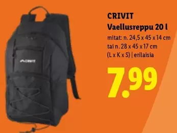 Vaellusreppu 20 l