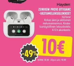ZENVIEW PRO10 BT110ANC -VASTATMELUULOKKEET