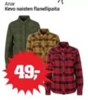Kevo naisten flanellipaita