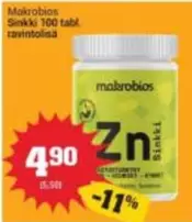 Sinkki 100 tabl. ravintolisä