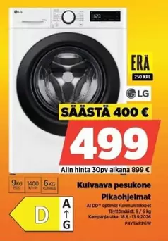 Kulvaava pesukone