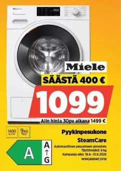 Miele - Pyynkinpesukone SteamCare