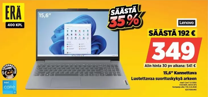 Intel - 15,6" Kannettava