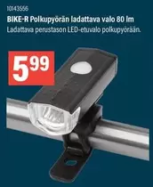 BIKE-R Polkupyrörän ladattava valo 80 lm