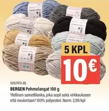 BERGEN Pehmolangat 100 g