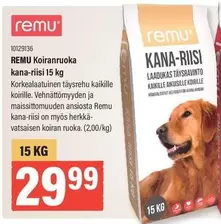 REMU Koiranruoka Kana-riisi 15 kg
