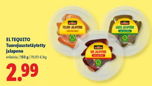 Tuorejuustotäytetty jalapeno