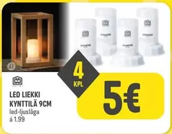 LED LIEKKI KYNTTILÄ 9CM led-ljusljåga