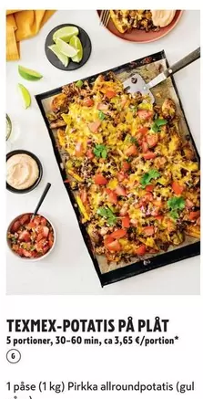 TEXMEX-POTATIS PÅ PLÅT