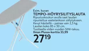 TEMPO-HÖYRYSILITYSLAUTA