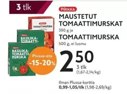MAUSTETUT TOMAATTIMURSKAT JA TOMAATTIMURSKA