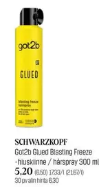 Got2b Glued Blasting Freeze -hiuskiinne / hårspray 300 ml