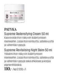 Supreme Redensifying Cream 50 ml Supreme Revitalising Night Balm 50 ml