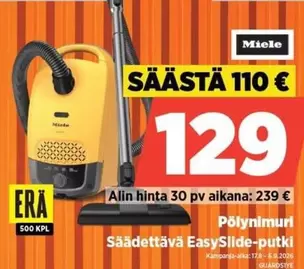 Miele - Säädettävä EasySlide-putki