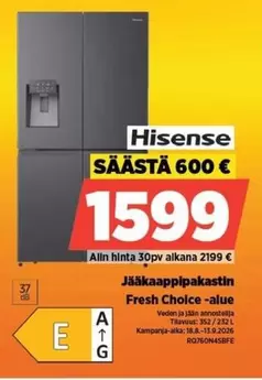 Jääkaappipakastin Fresh Choice -alue