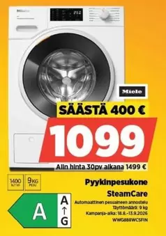 Miele - Pyypinpesukone SteamCare