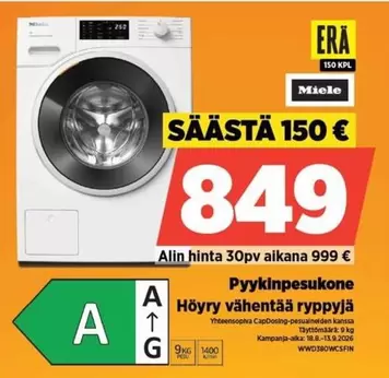 Miele - Pyıkipesukone
