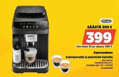 Espressokone, Kahvipavuille ja jauhotulle kahville