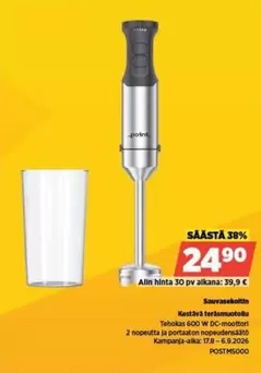 Tehokas 600 W DC-moottori