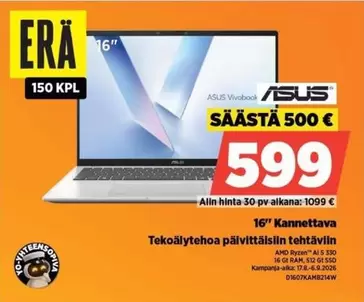 Asus - 16" Kannettava