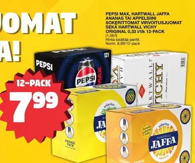Hartwall - Jaffan Ananas, Sokerittomat Virvoitusjuomat
