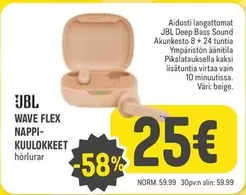 JBL - WAVE FLEX NAPPIKUULOKKEET