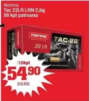 Tac 22LR LRN 2,6g 50 kpl patruuna