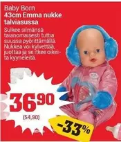 Baby Born -  43cm Emma nukke talviasussa