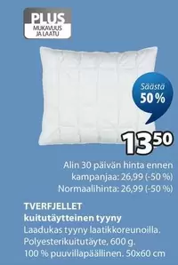 kuitutäytteinen tyyny