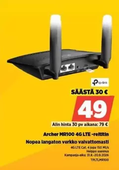 Archer MR100 4G LTE -reititin