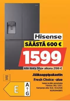 Jääkaappipakastin Fresh Choice -alue