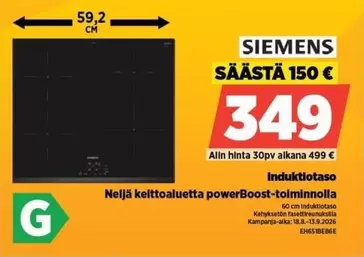 Siemens - Induktiotaso