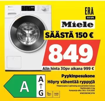Miele - Pyıkipesukone