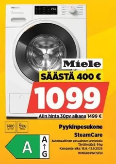 Miele - Pyynkinpesukone SteamCare