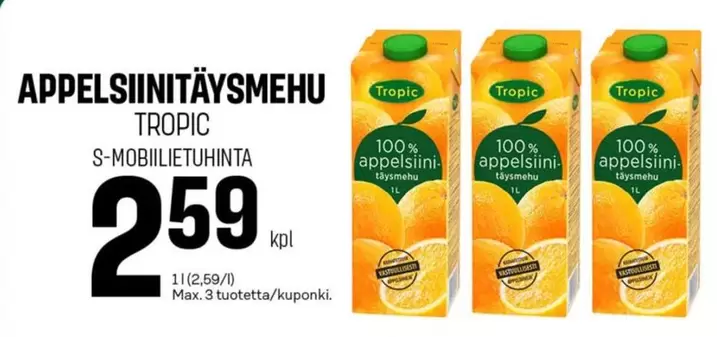 APPELSINI
TÄYSMEHU