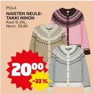 NAISTEN NEULE-TAKKI NINON