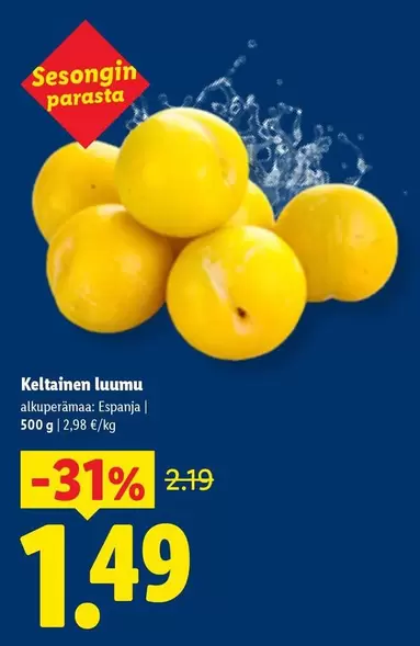 Keltainen luumu