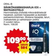 Oral B - SÄHKÖHAMMASHARJA IO5 + MATKAKOTELO