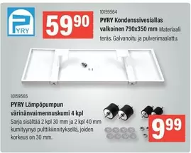 PYRY Kondensivesiallas valkoinen 790x350 mm