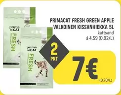 PRIMACAT FRESH GREEN APPLE VALKOINEN KISSANHIEKKA 5L