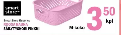 ROOSA NAUHA SÄILYTYSKORI PINKKI