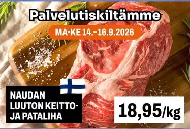 NAUDAN LUUTON KEITTO- JA PATAILIHA