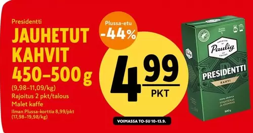 JAUHETUT KAHVIT
