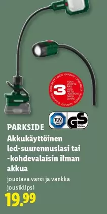 Akkukäyttöinen led-suurennuslasi tai -kohdevalaisin ilman akkua