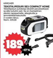 TEKSTIILIPESURI SE3 COMPACT HOME