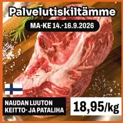 NAUDAN LUUTON KEITTO- JA PATAliha