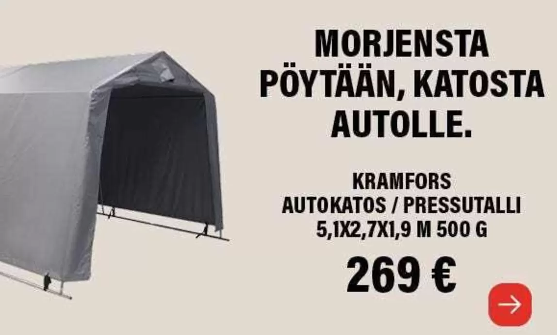 AUTOKATOS / PRESSUTALLI 5,1X2,7X1,9 M 500 G